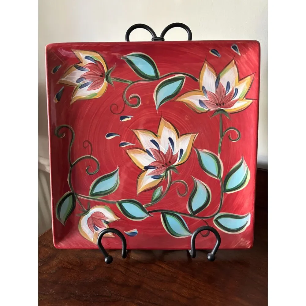 Gail Pittman Red Bountiful Platter Southern Living Home 13